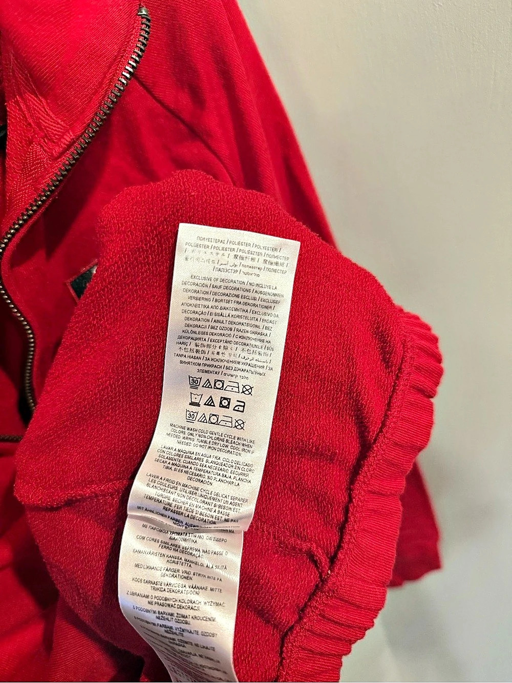 GUESS Red Quarter-Zip Sweatshirt - Picture 5 of 6